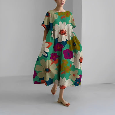 Amelia - Bohème-Kleid mit Blumenmuster