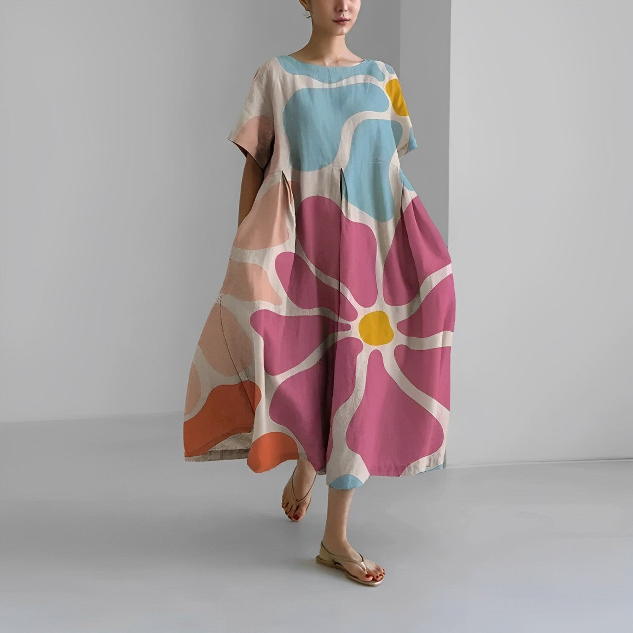 Amelia - Bohème-Kleid mit Blumenmuster