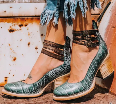 Verona™ Vintage Knöchelriemen Sandale Heels