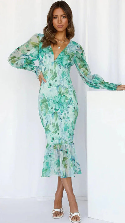 Millie - Atemberaubendes Blumenkleid