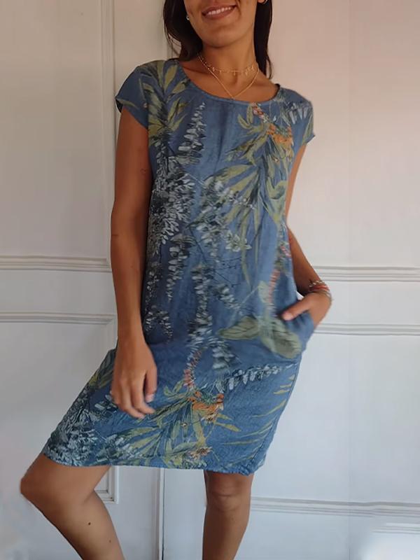 Annelym - Bequemes Kleid mit Rundhalsausschnitt