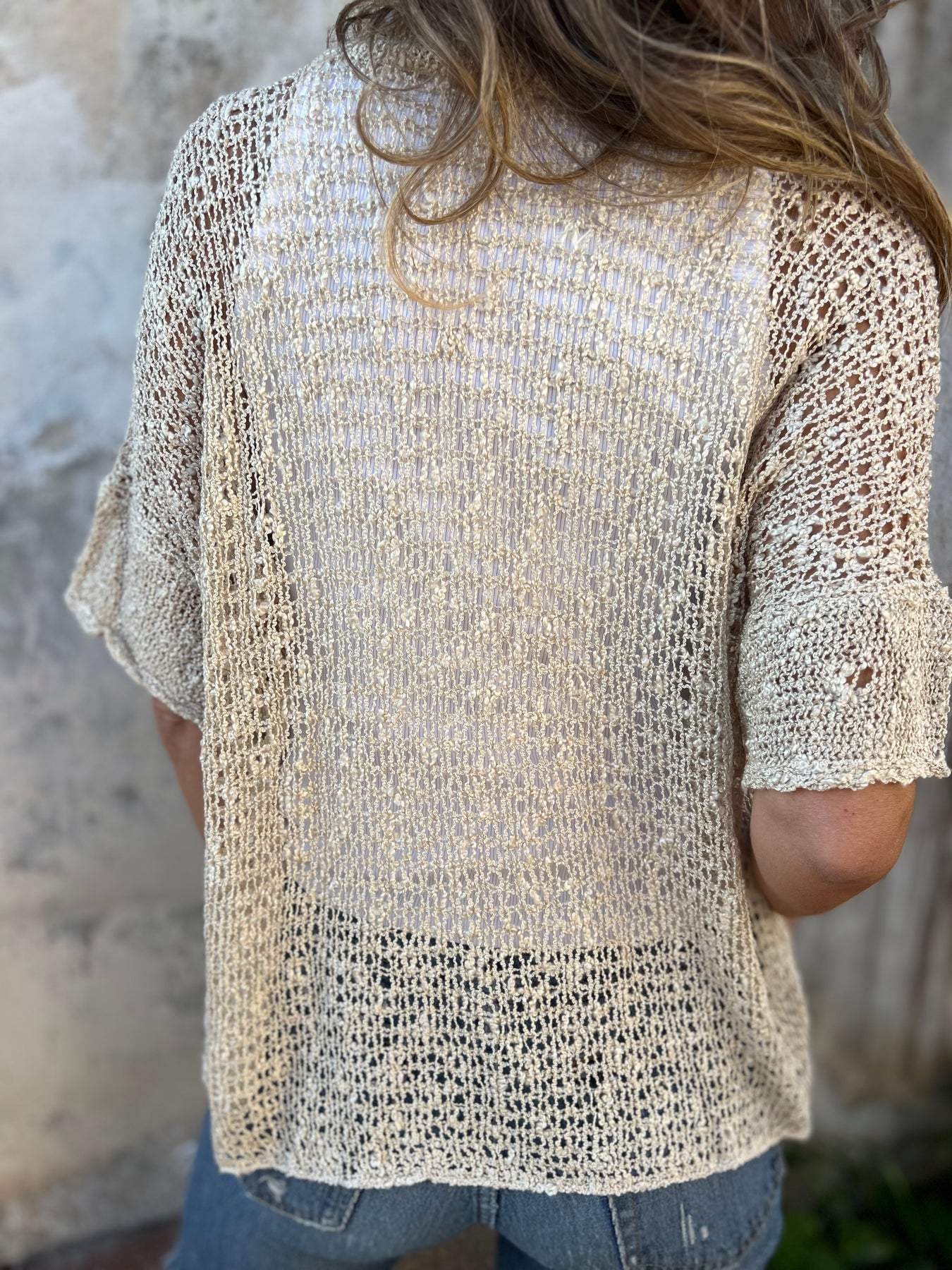 Ivonie™ - Elegantes TextuRot-Oberteil