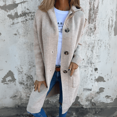 Frieda - Eleganter langer Damen-Cardigan