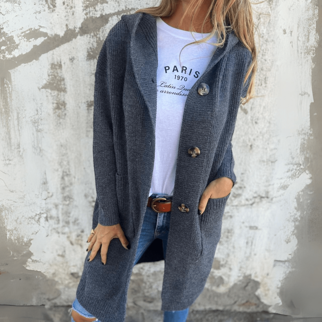 Frieda - Eleganter langer Damen-Cardigan