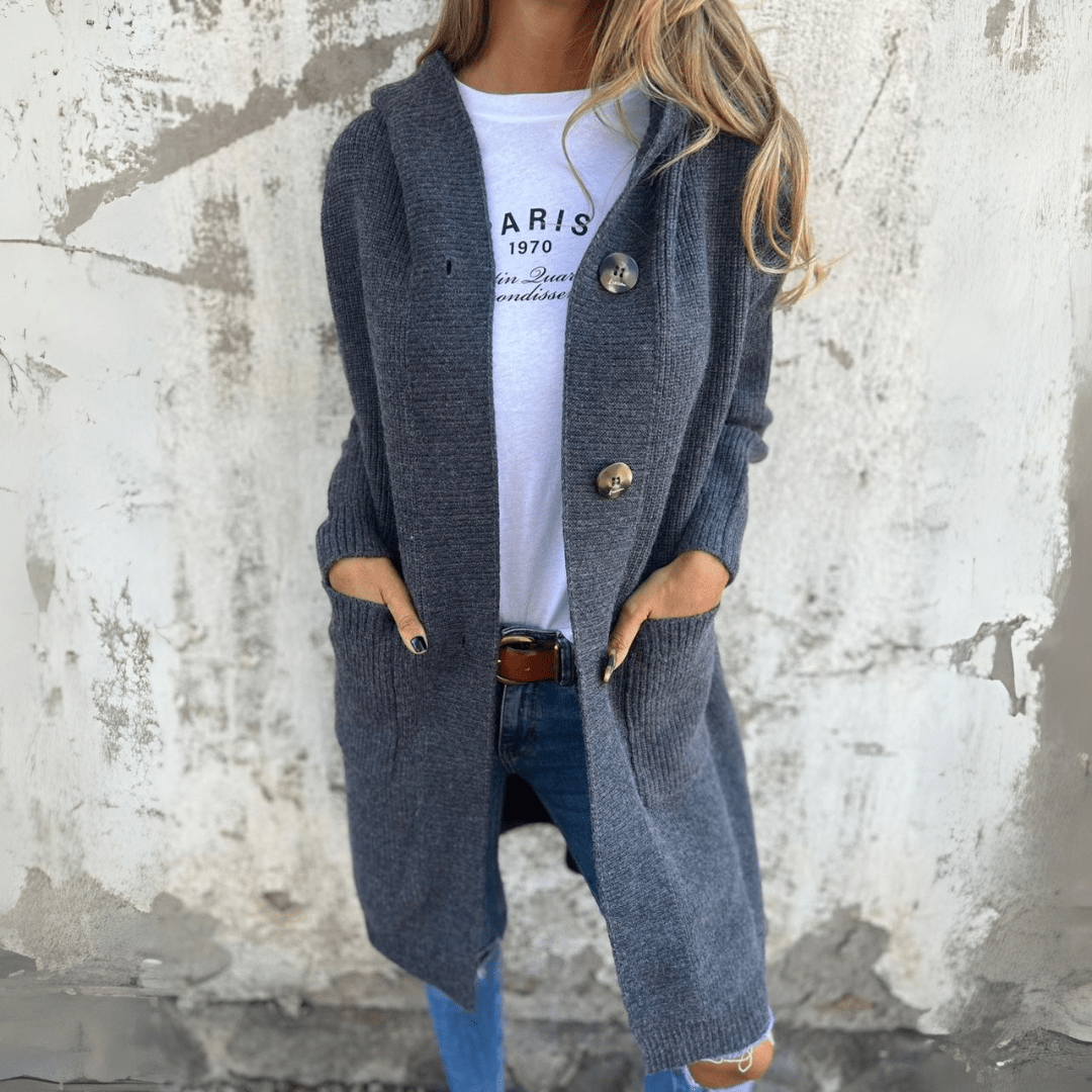 Frieda - Eleganter langer Damen-Cardigan