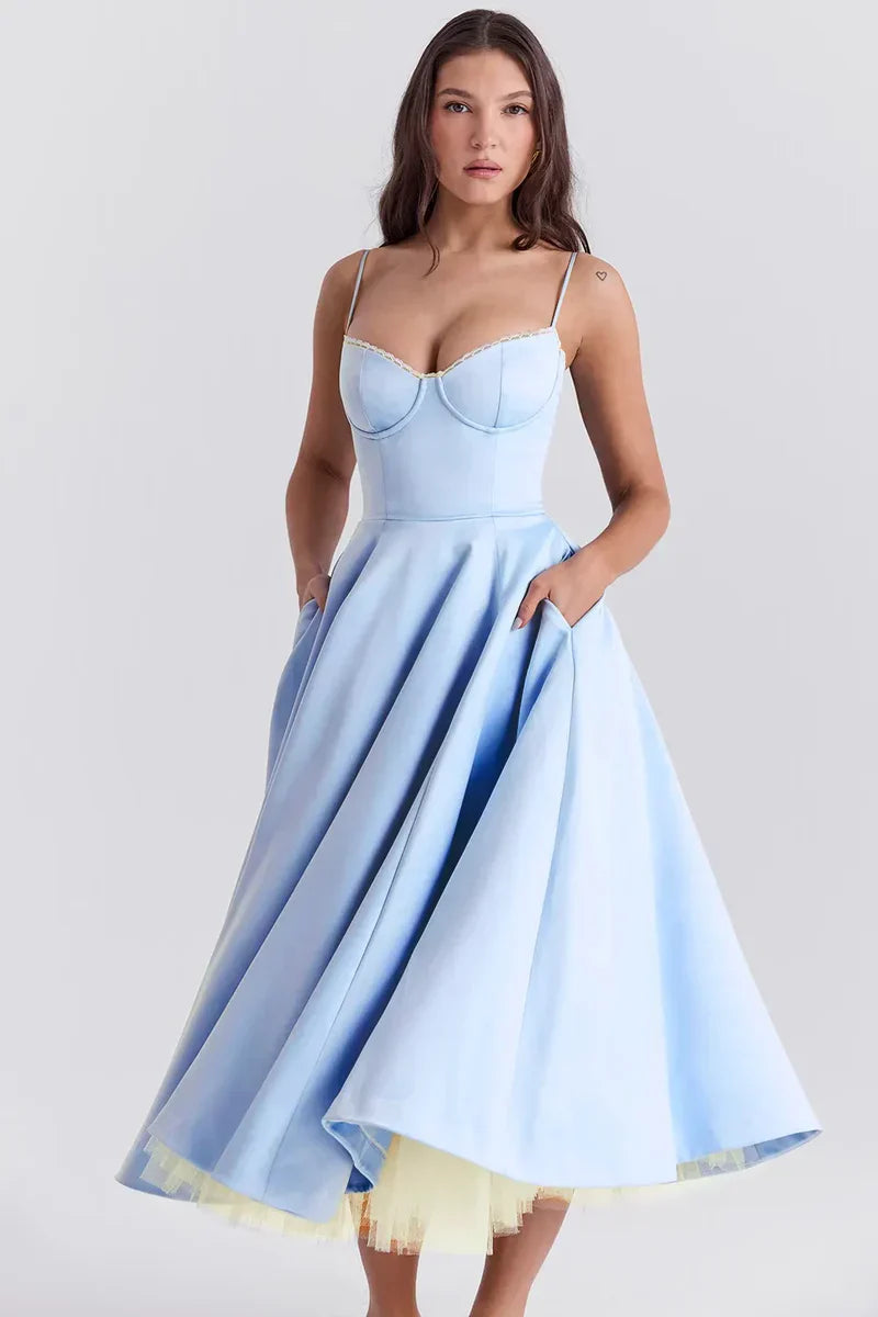 Cordelia | Zartes Kleid mit Tüll-Akzent