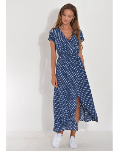 Evie™ - Stilvolles Kleid mit spitzem Ausschnitt