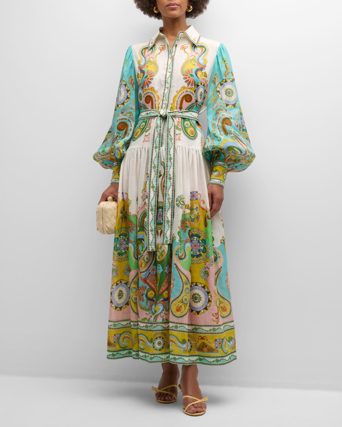 Rhea™ - Maxikleid mit Ballonärmeln