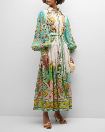 Rhea™ - Maxikleid mit Ballonärmeln
