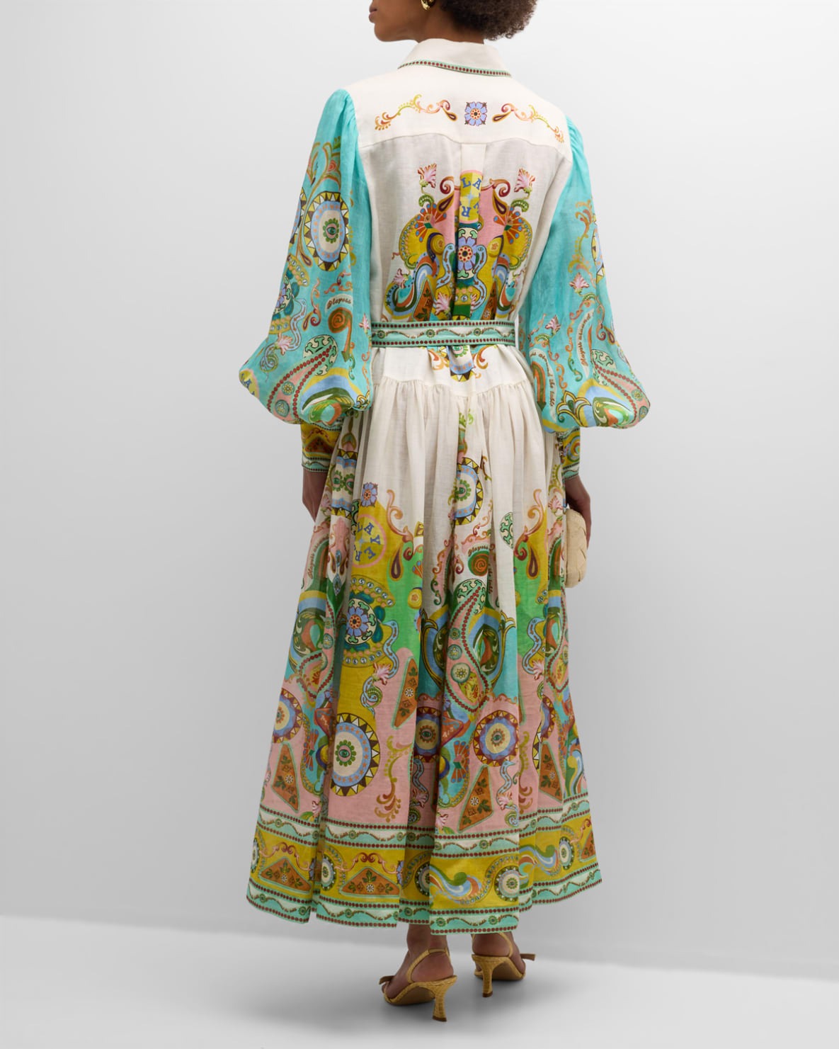 Rhea™ - Maxikleid mit Ballonärmeln