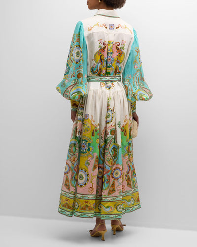 Rhea™ - Maxikleid mit Ballonärmeln