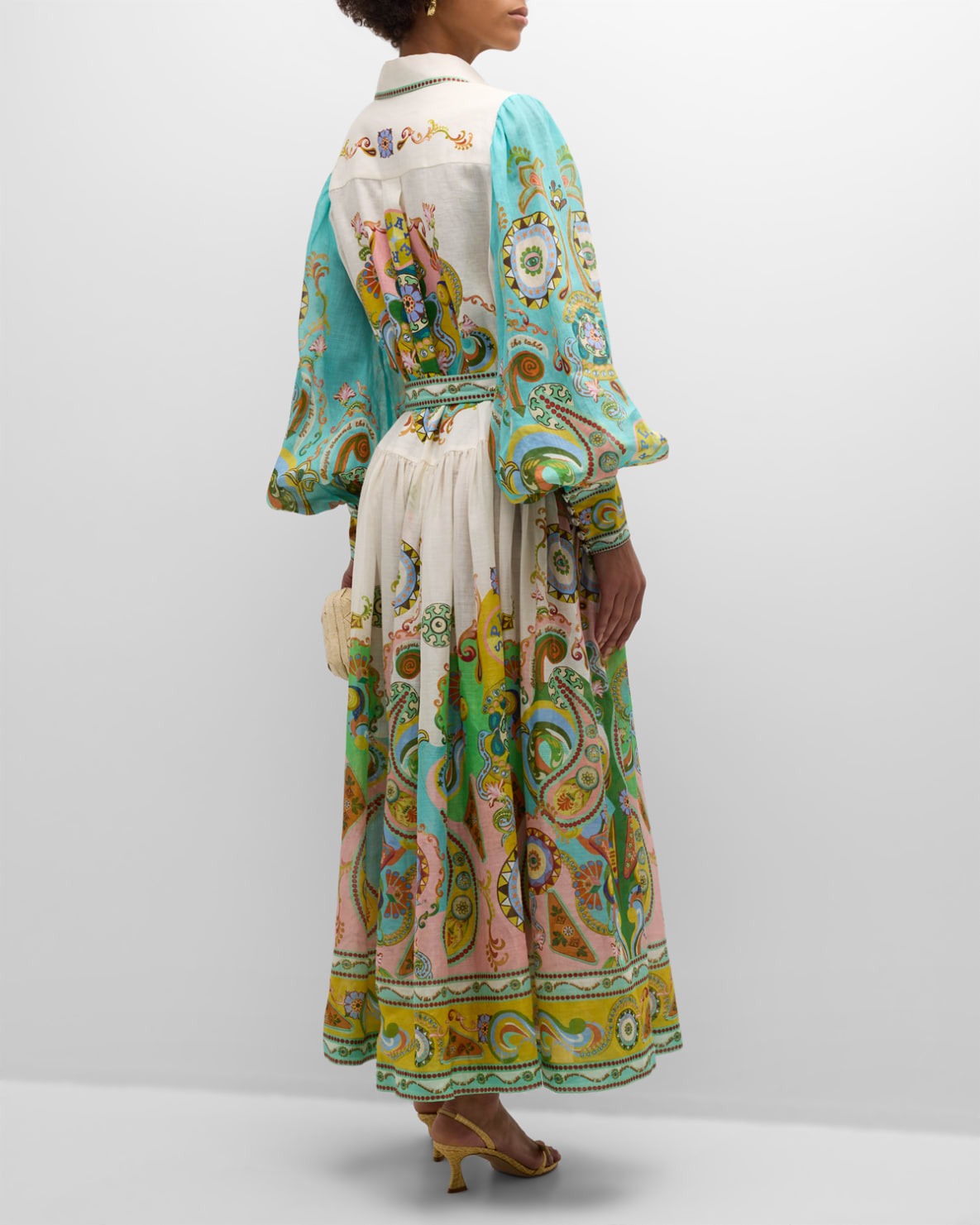Rhea™ - Maxikleid mit Ballonärmeln