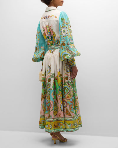 Rhea™ - Maxikleid mit Ballonärmeln