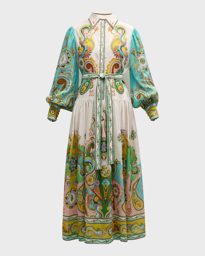 Rhea™ - Maxikleid mit Ballonärmeln