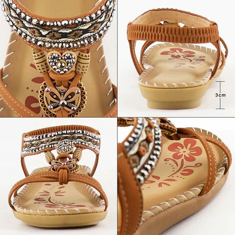 Havanna - Sandalen mit Gummiband und weichem Plateau
