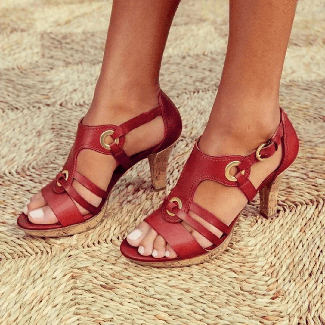 BELLA - Bequeme hochhackige Sandalen